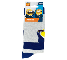 Minions Socken grau/blau
